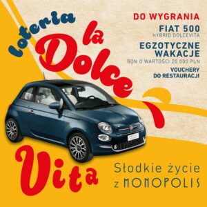 Loteria La Dolce Vita w Monopolis. Do wygrania Fiat 500!